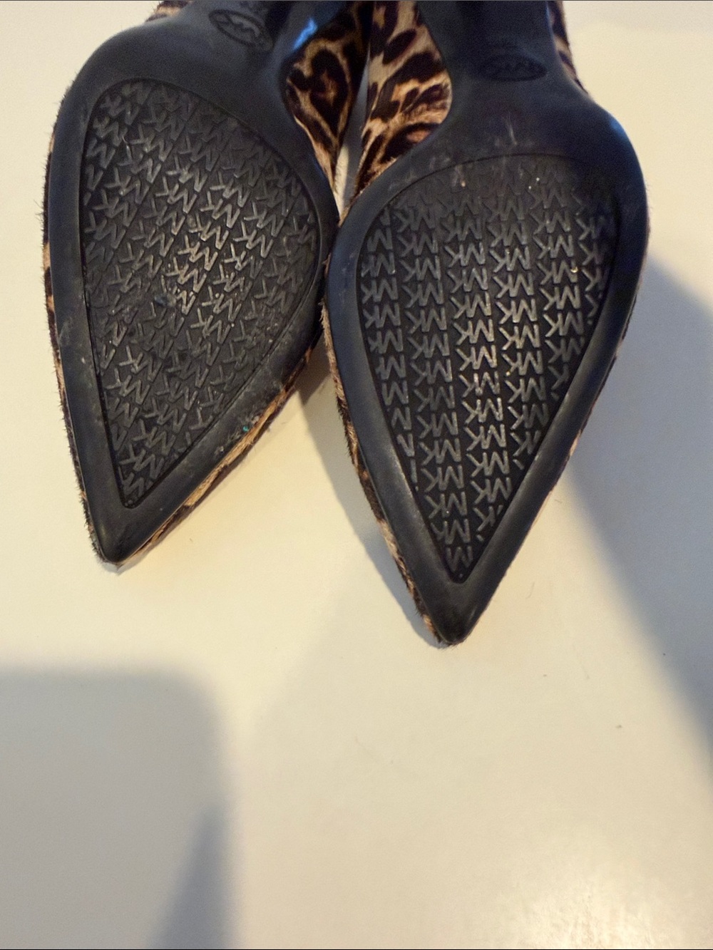 Michael Kors Leopard Print Pointed-Toe Heels - Brown/Black - Picture 8 of 10